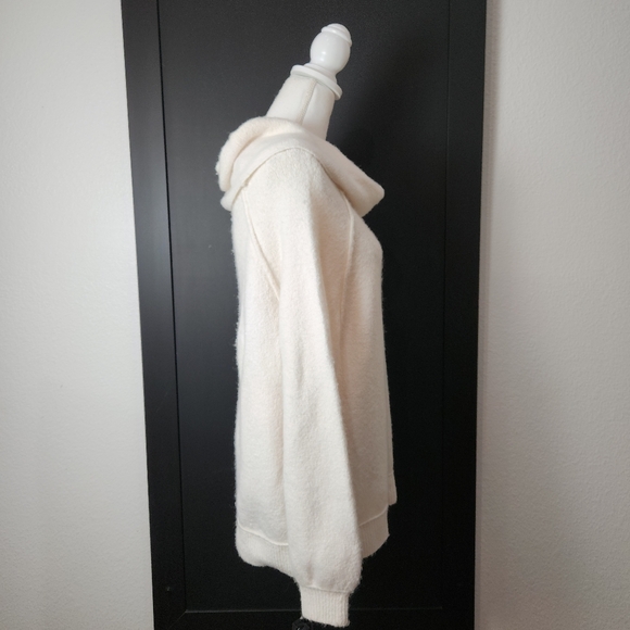 FREE PEOPLE ECHO BEACH CREAM COWL NECK SWEATER SIZE MEDIUM - Picture 7 of 13